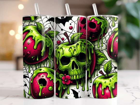 Sinister Poison Apple Tumbler Wrap PNG Graphics