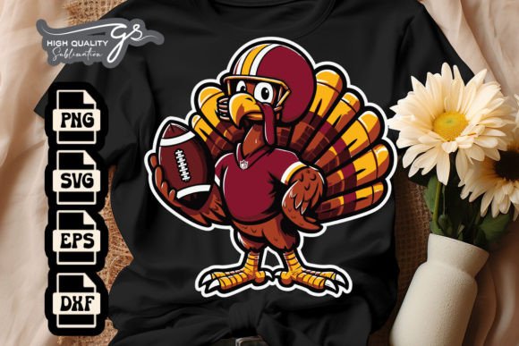 Turkey Thanksgiving Day Footbal SVG: Crafts & Graphics