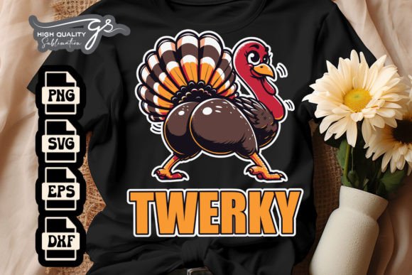 Twerky Thanksgiving Turkey Funny SVG: Graphics for Crafts
